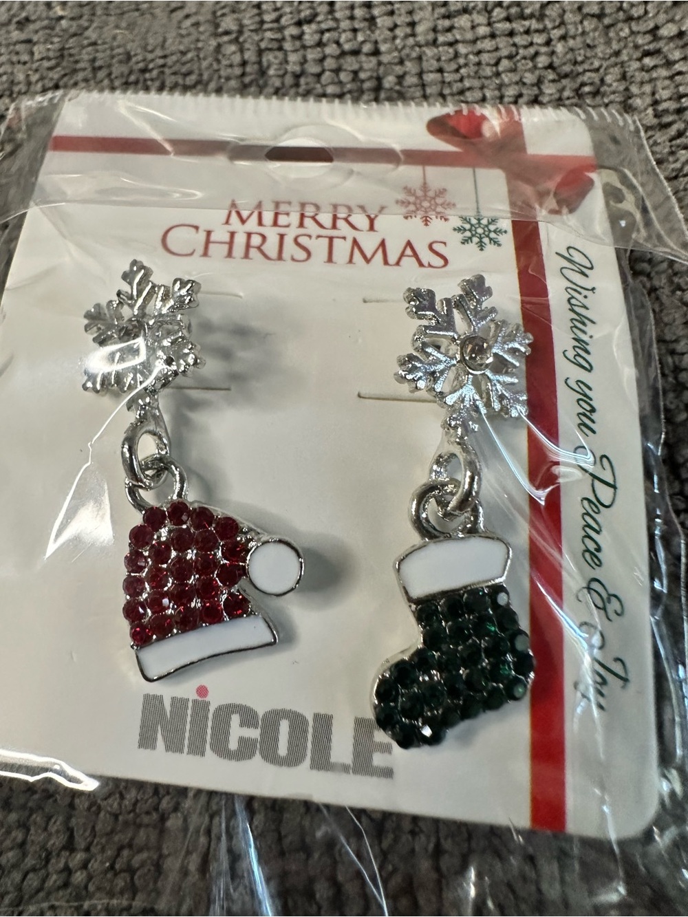 Christmas earrings silver